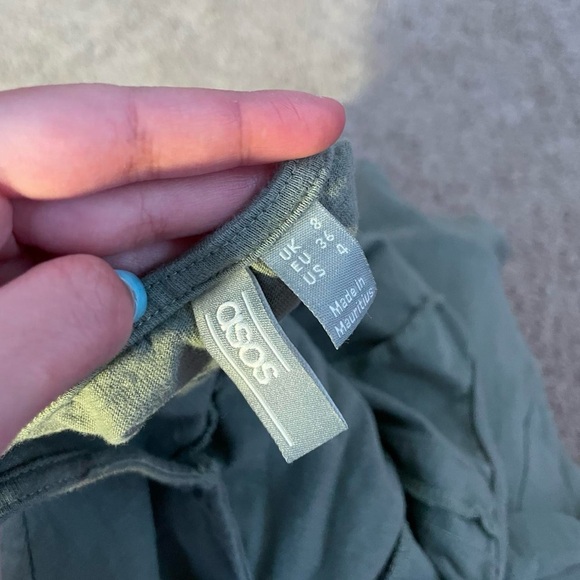 ASOS Gray Button-Front Mini Dress - Picture 4 of 4